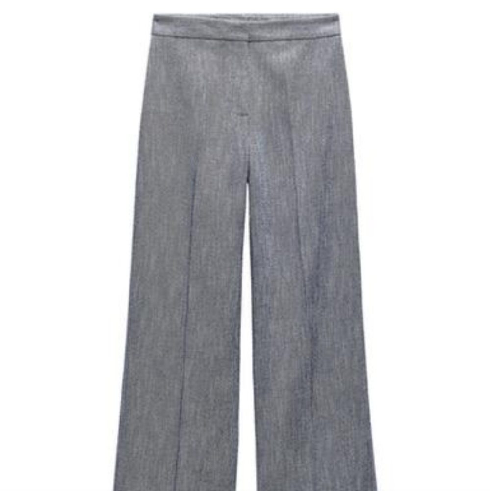 Zara Straight Leg Twill Pants